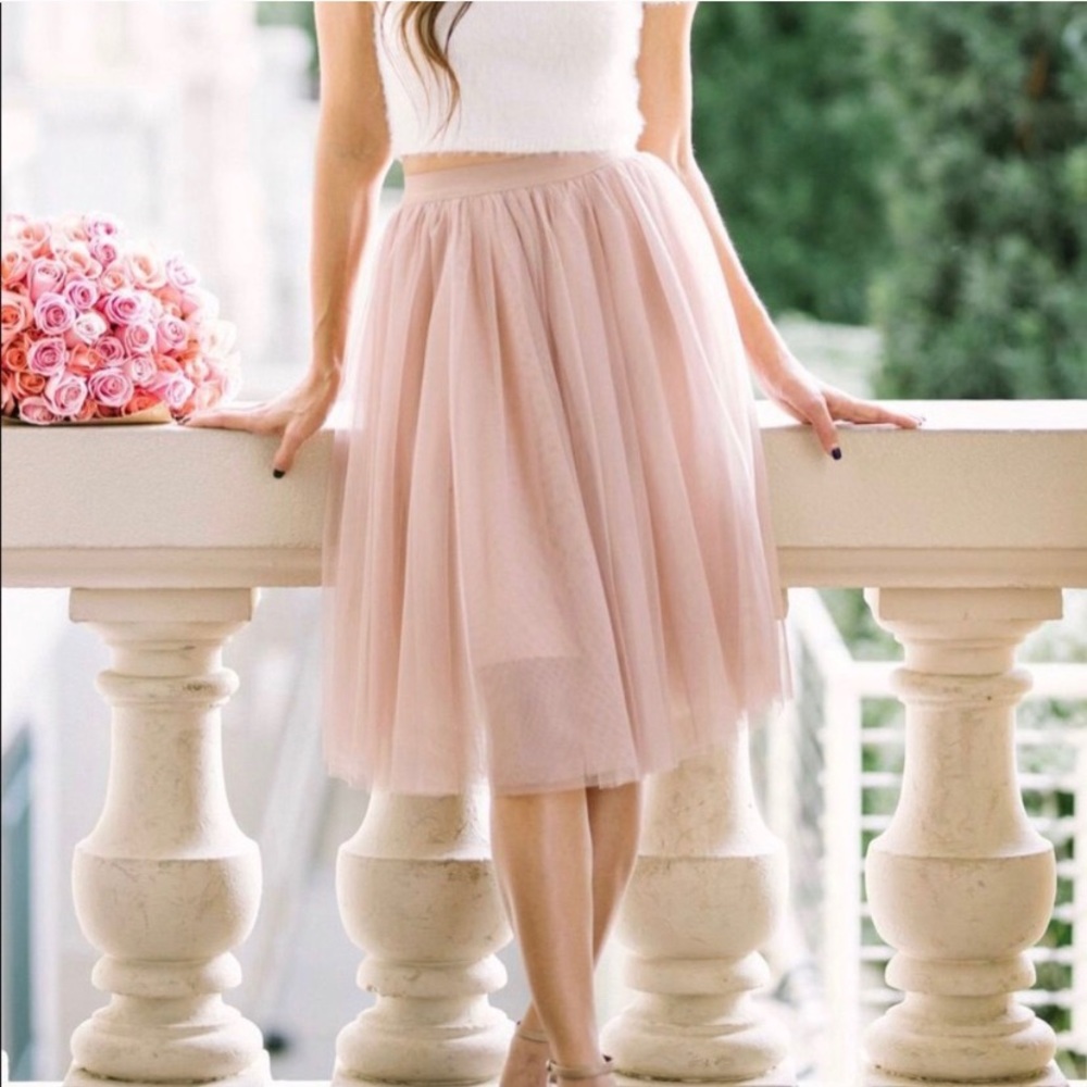 Morning Lavender Tulle Midi Skirt size medium